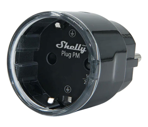 Shelly Smart gniazdko 13A Plug M Gen3 Matter czarny - 1490022 - zdjęcie